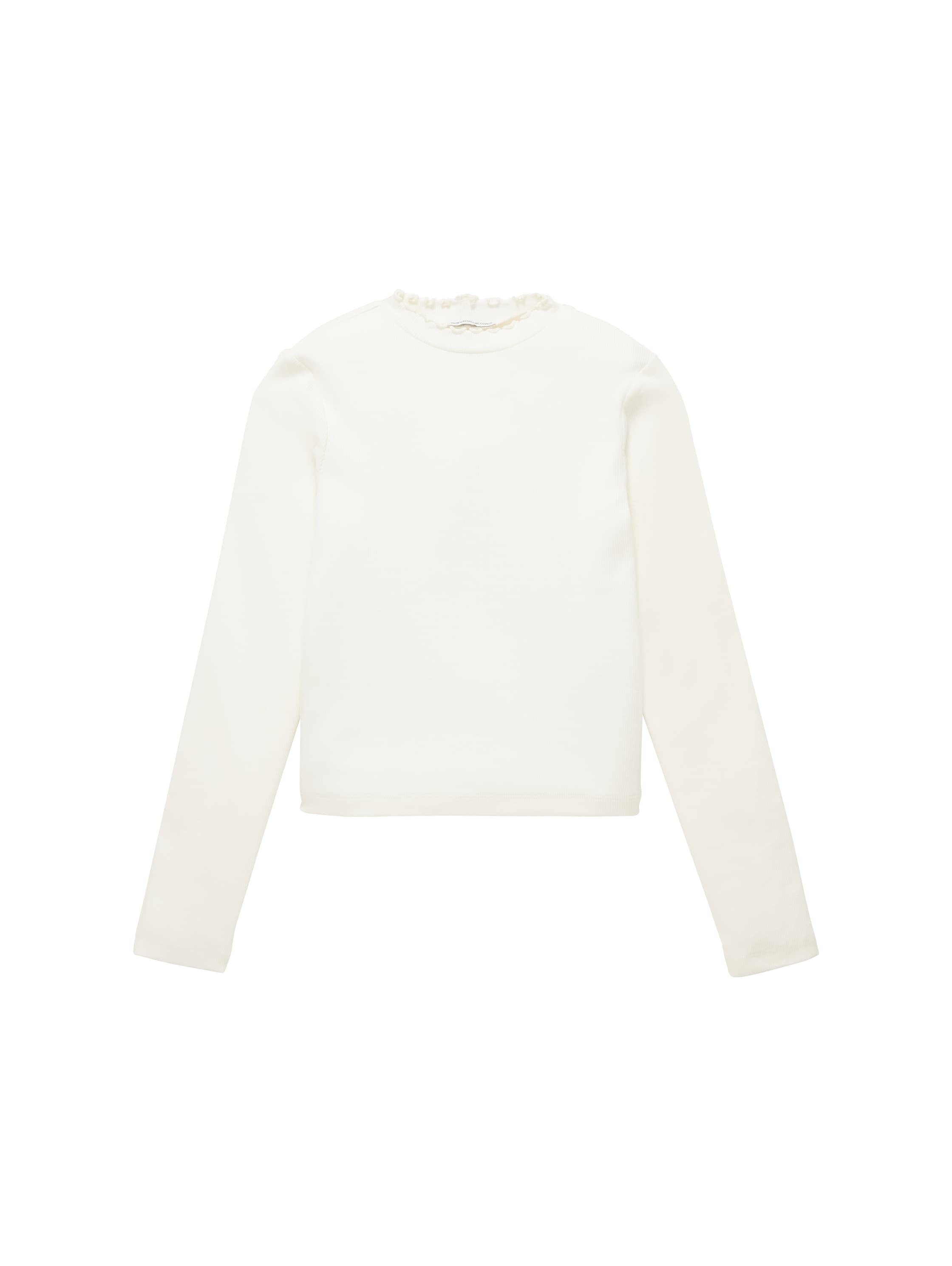 Cropped Rib Longsleeve T-Shirt_1039387_12906_01