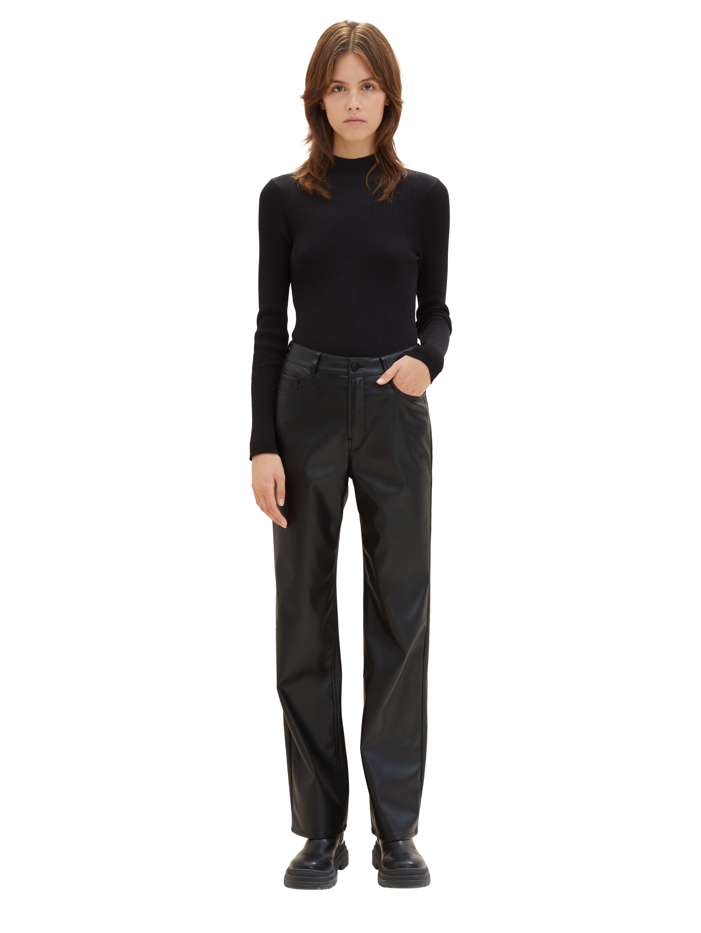Faux Leather Dress Trousers_1039446_14482_06