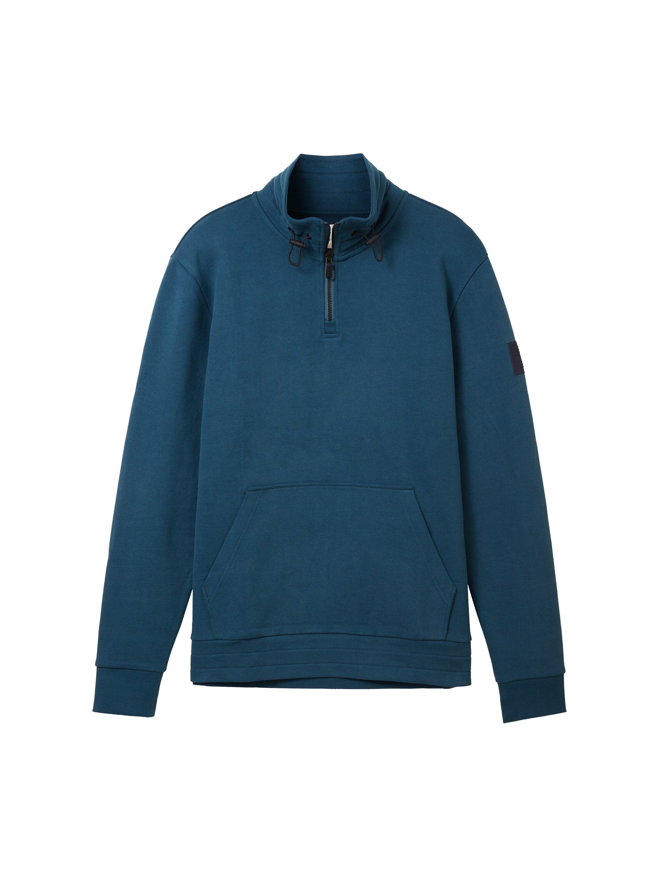 High Collar Sweatshirt With Quarter Zip_1039567_21179_01
