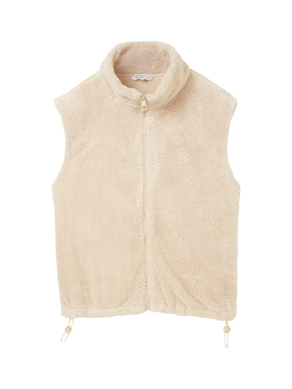 High Collar Fuzzy Vest_1039903_31700_01