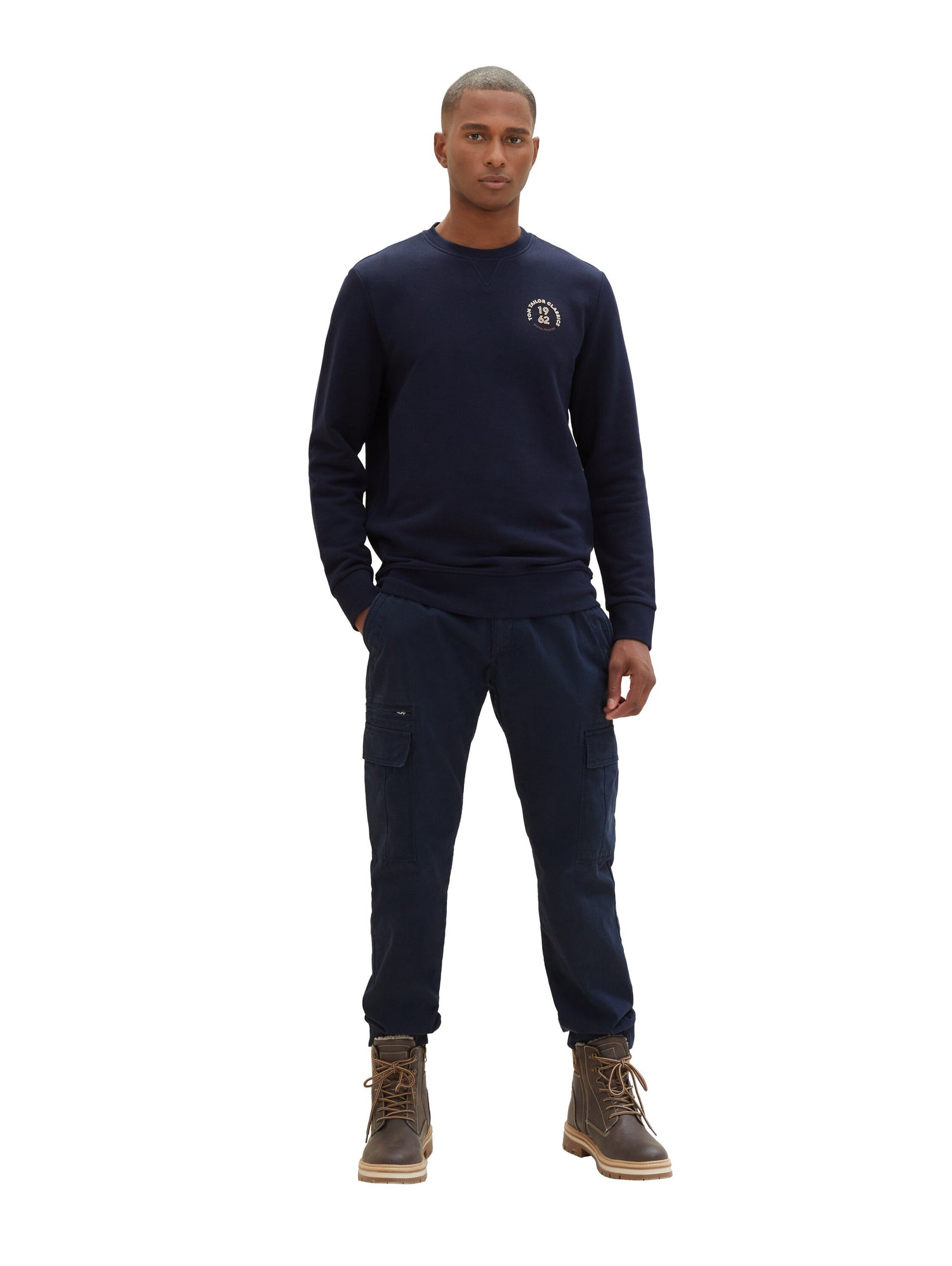 Crew Neck Sweatshirt With Side Logo_1040047_10668_03