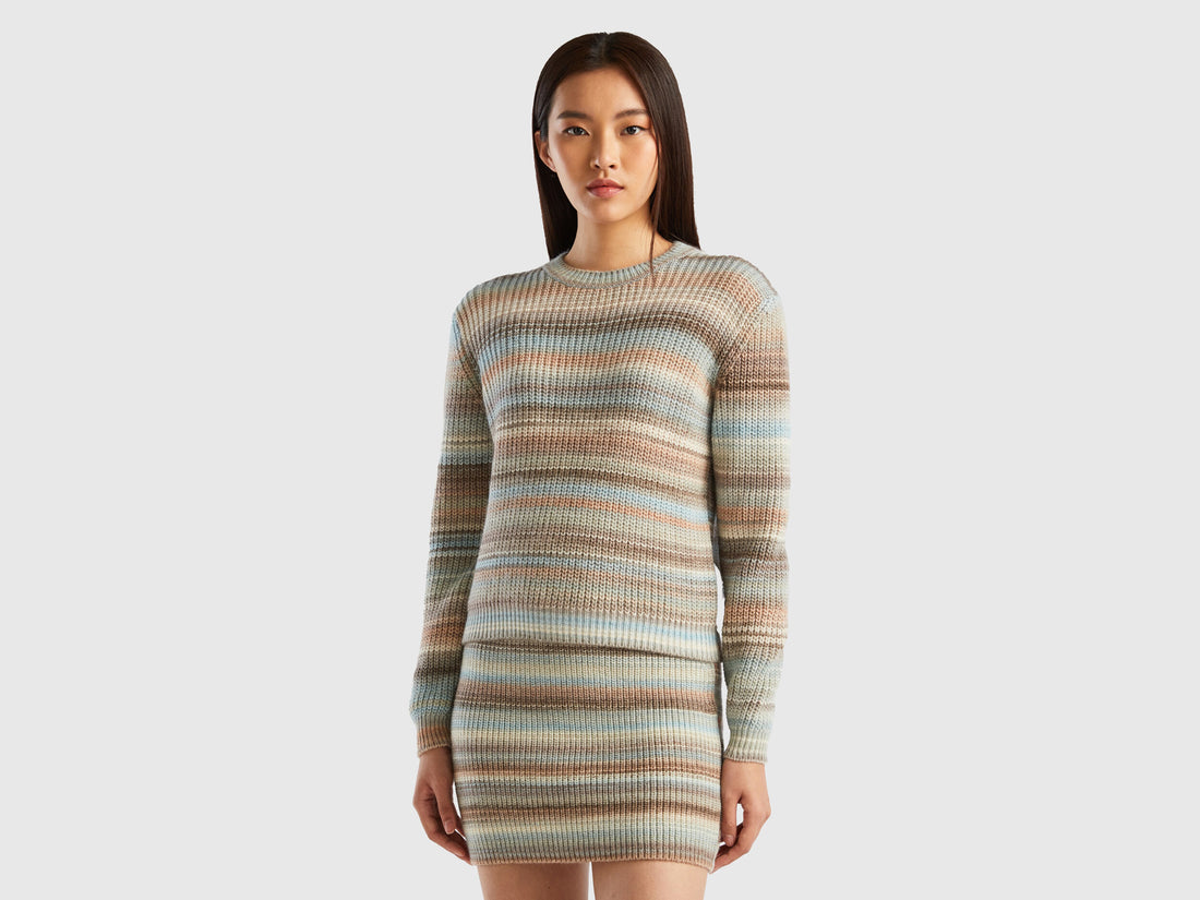 Multicolor Striped Sweater_105CD107O_7P0_01