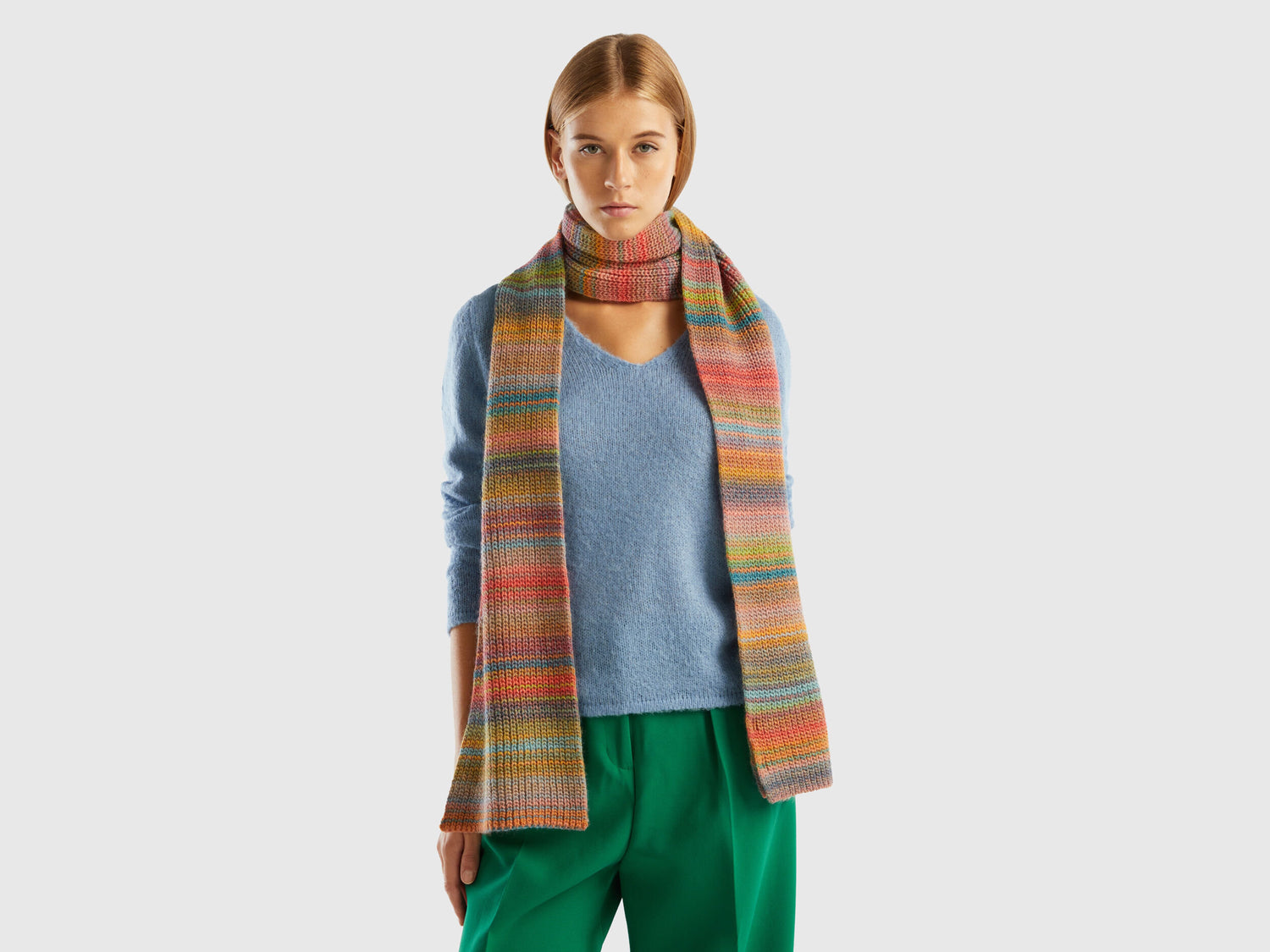 Multicolored Scarf In Wool Blend_105CDU00W_70L_03
