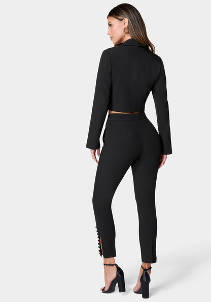 High Waist Tailored Button Detail Slim Pant_106343_Black_3