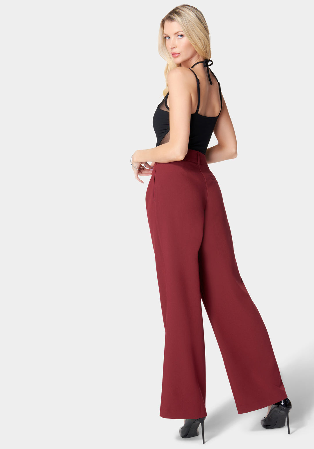 High Waist Tailored Wide Leg Pant_106346_Cabernet_3