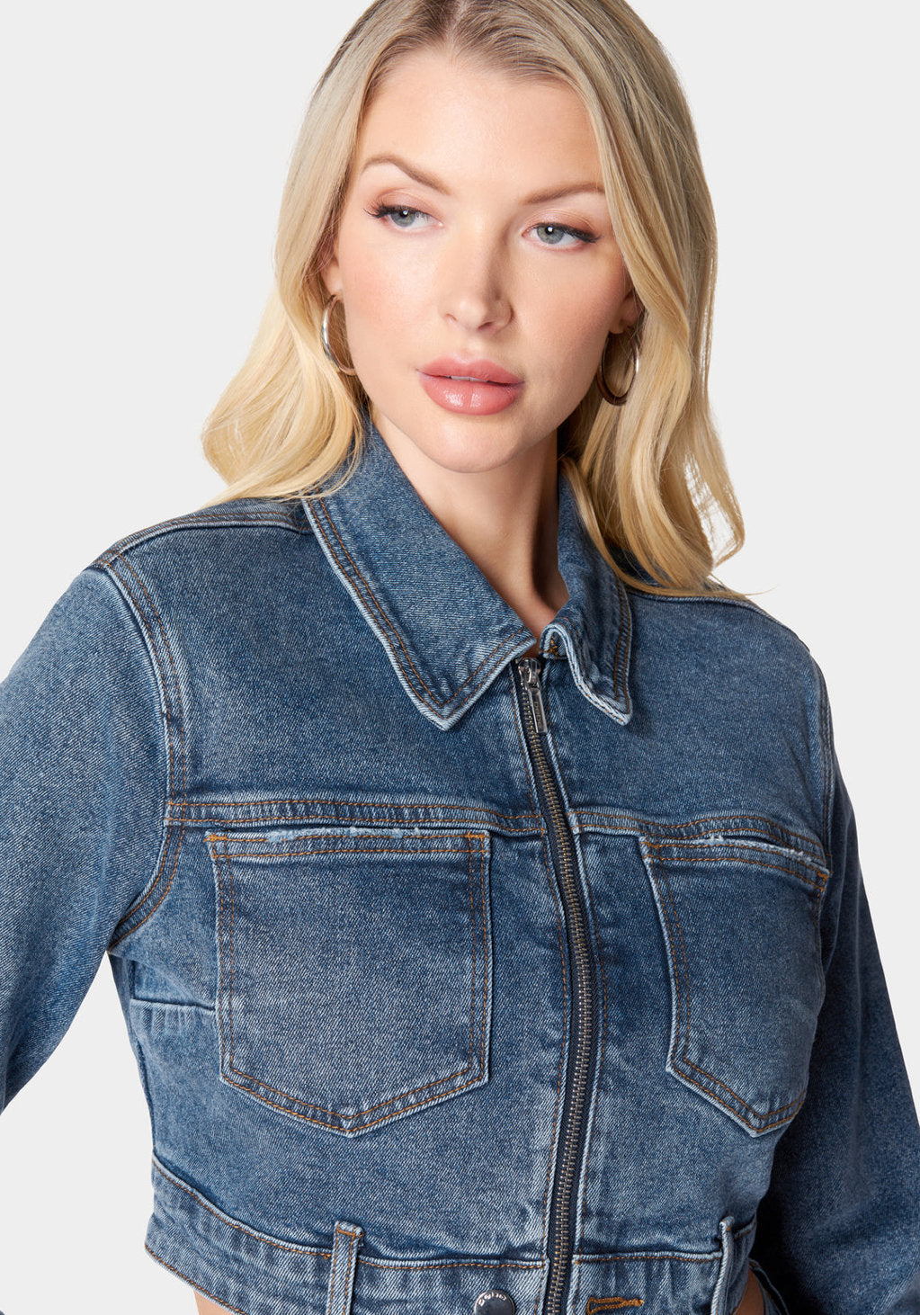Zip Front Patch Pocket Denim Jacket_106361_Antique Indigo Wash_4