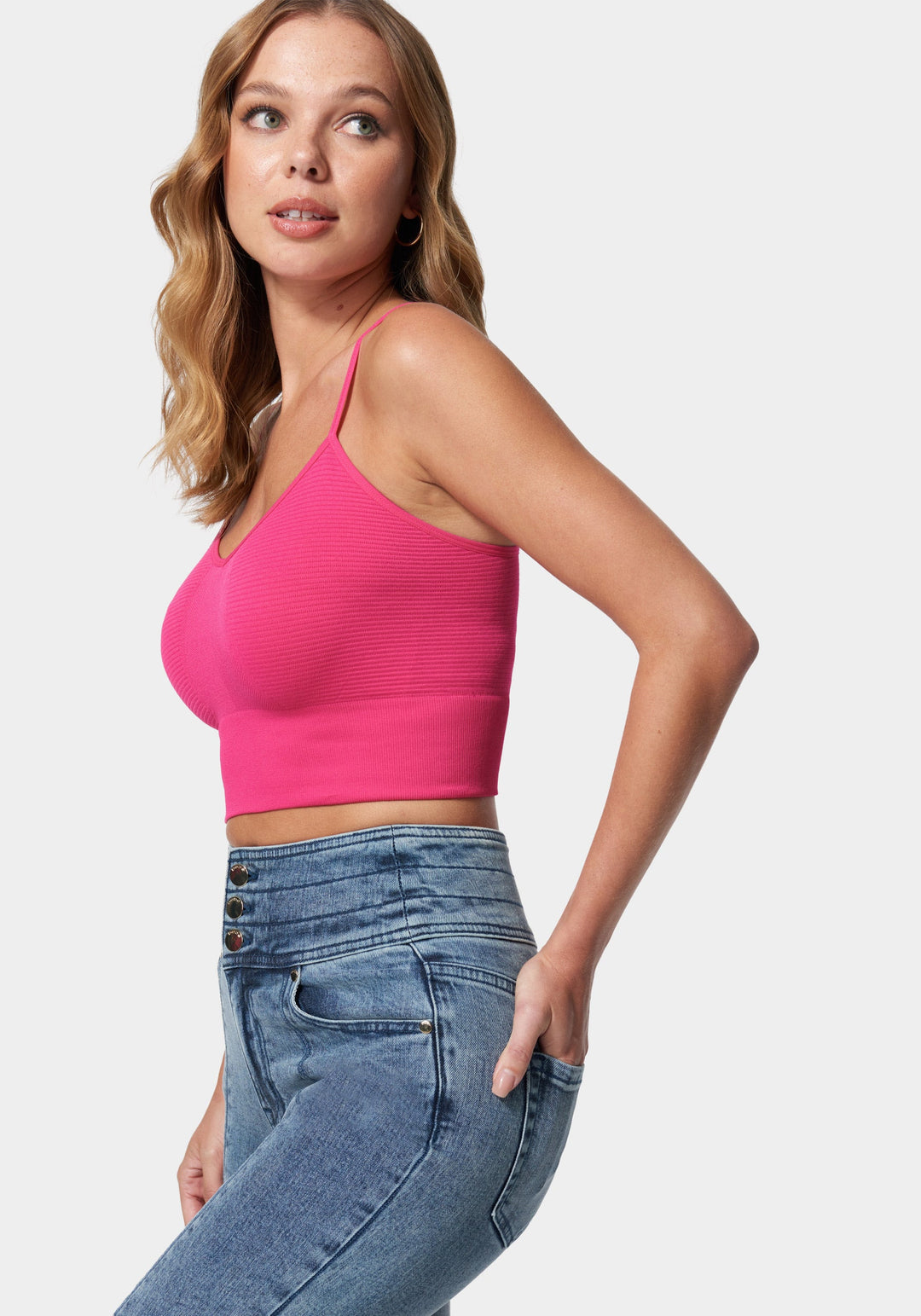 Pink Seamless Knit Top