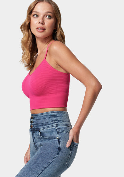 Pink Seamless Knit Top