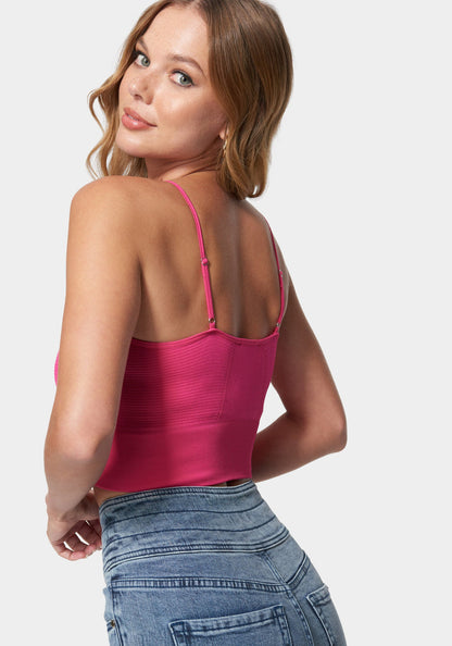 Pink Seamless Knit Top