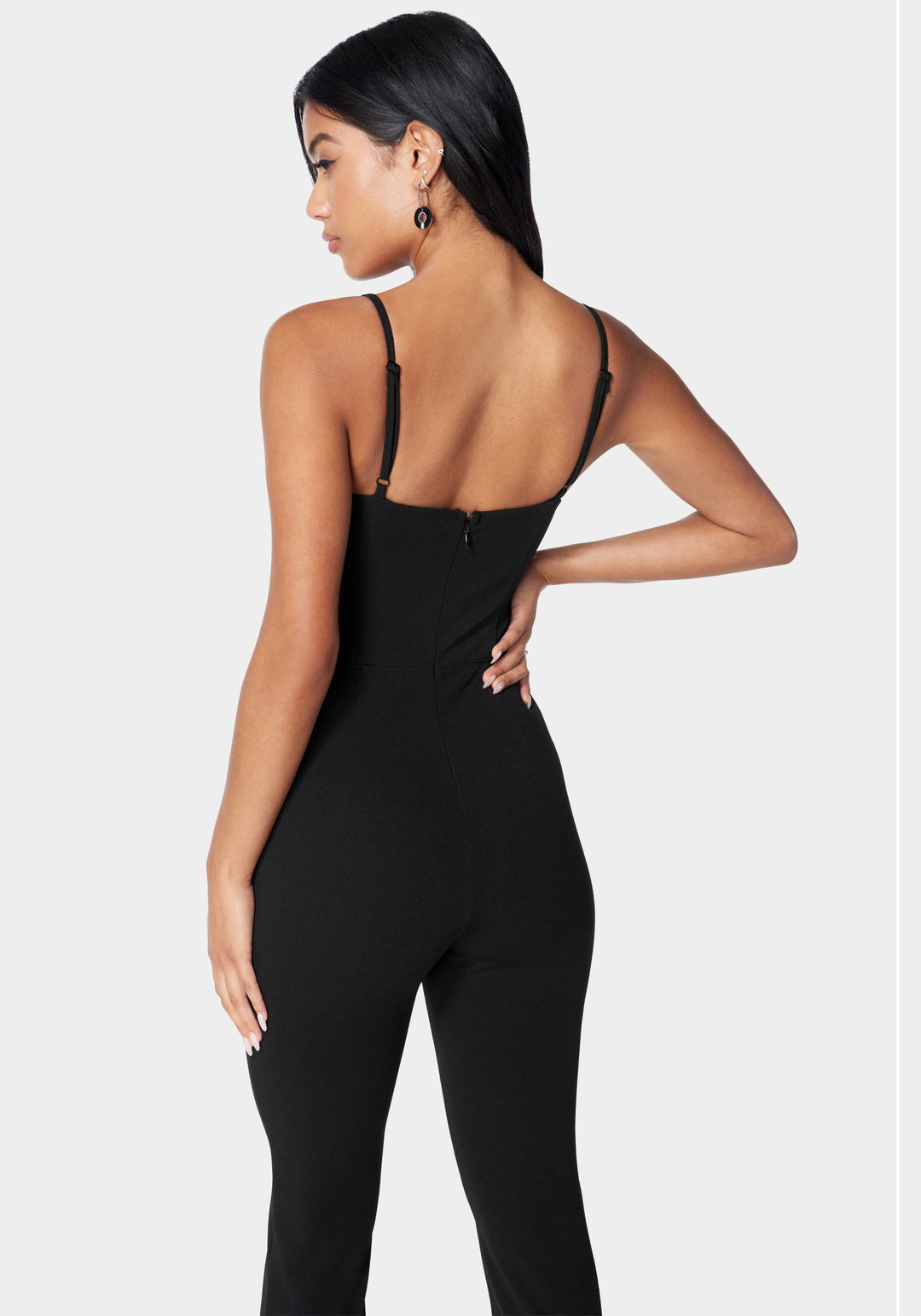 Corset Waist Slim Leg Jumpsuit_107427_Black_3