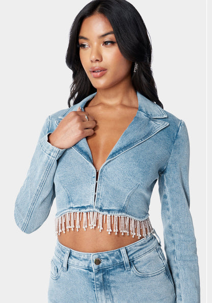 Rhinestone Hem Tailored Denim Jacket_107435_Silver Lake Wash_4