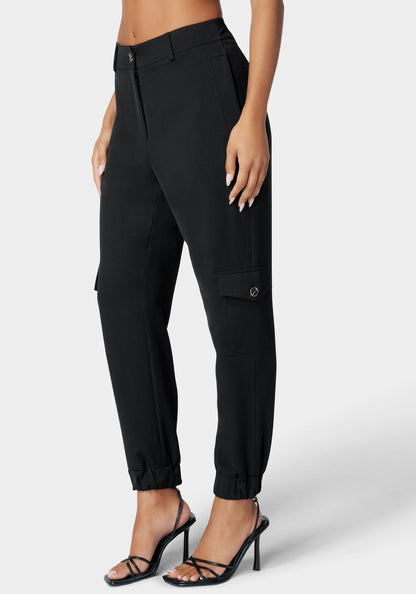 Tailored Cargo Twill Jogger Pant_107498_Black_2