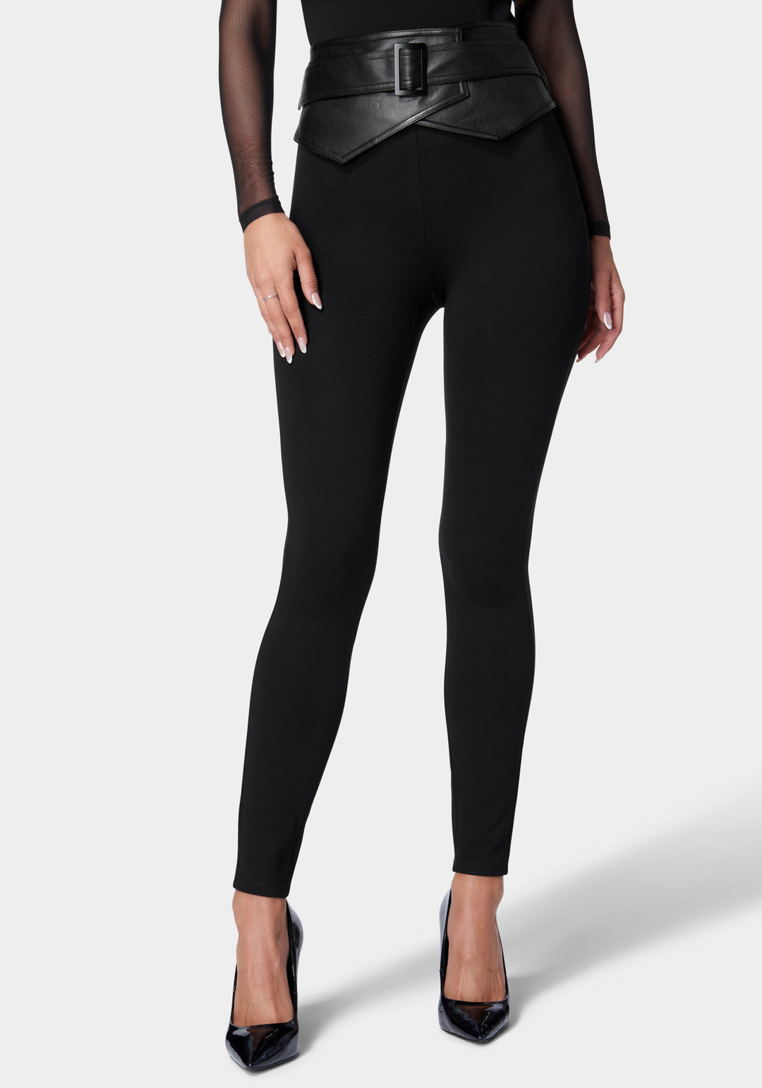Removable Vegan Leather Belt Pdr Legging_107712_Black_1