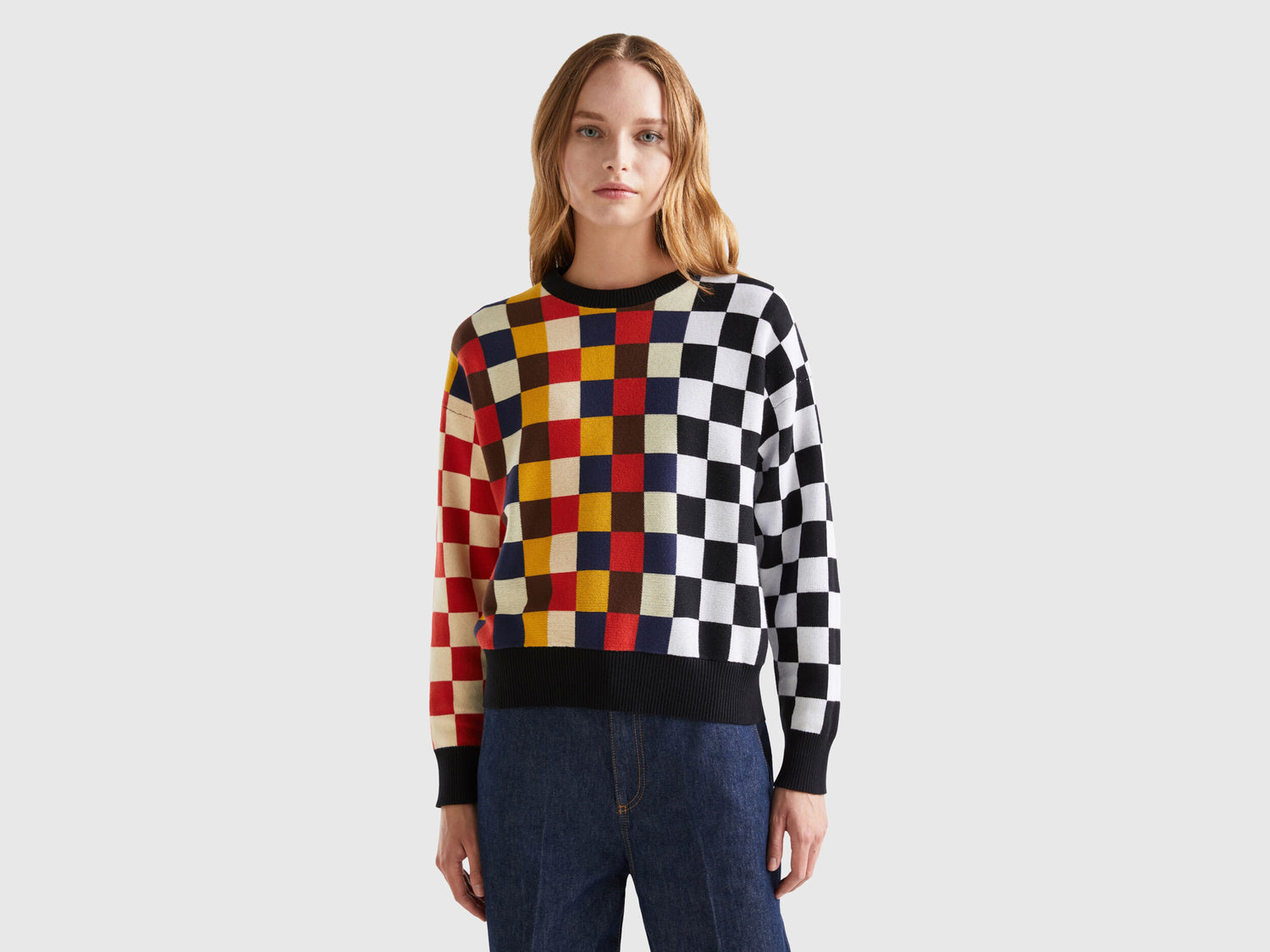 Multicolor Check Sweater_1094E1068_100_01