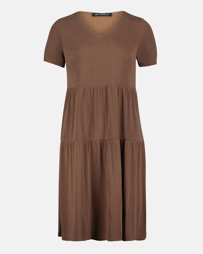 Brown Dress Short 1/2 Sleeve
