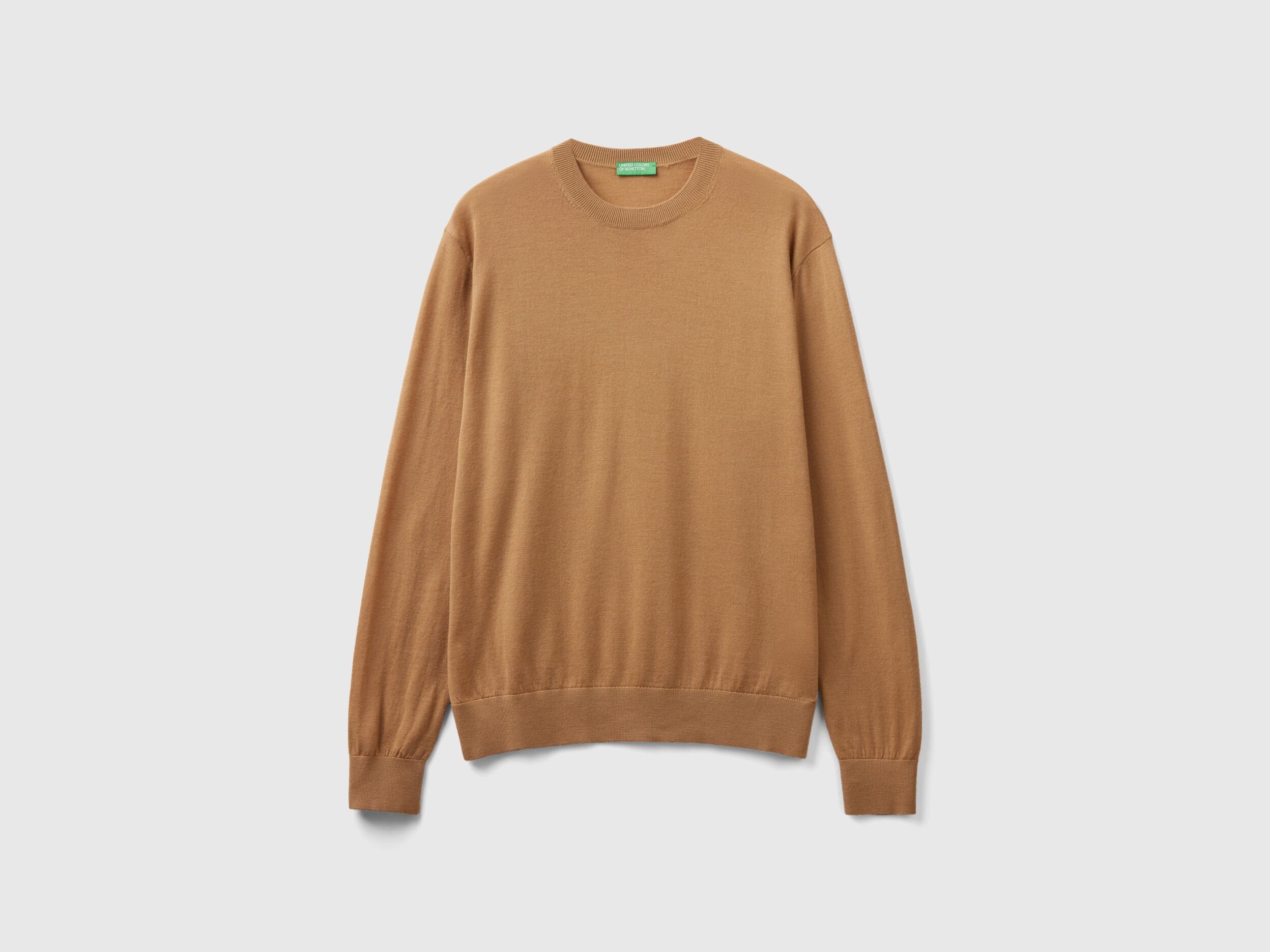 Beige Sweater In Pure Merino Wool_11AHU1056_94A_04