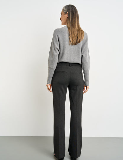 Flared Trousers With Vertical Pintucks And Added Stretch_122018-66311_202690_06