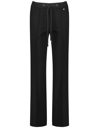 Fashionable Cloth Trousers With A Wide Leg, Vertical Pintucks And An Elasticated Waistband_122077-66211_11000_02