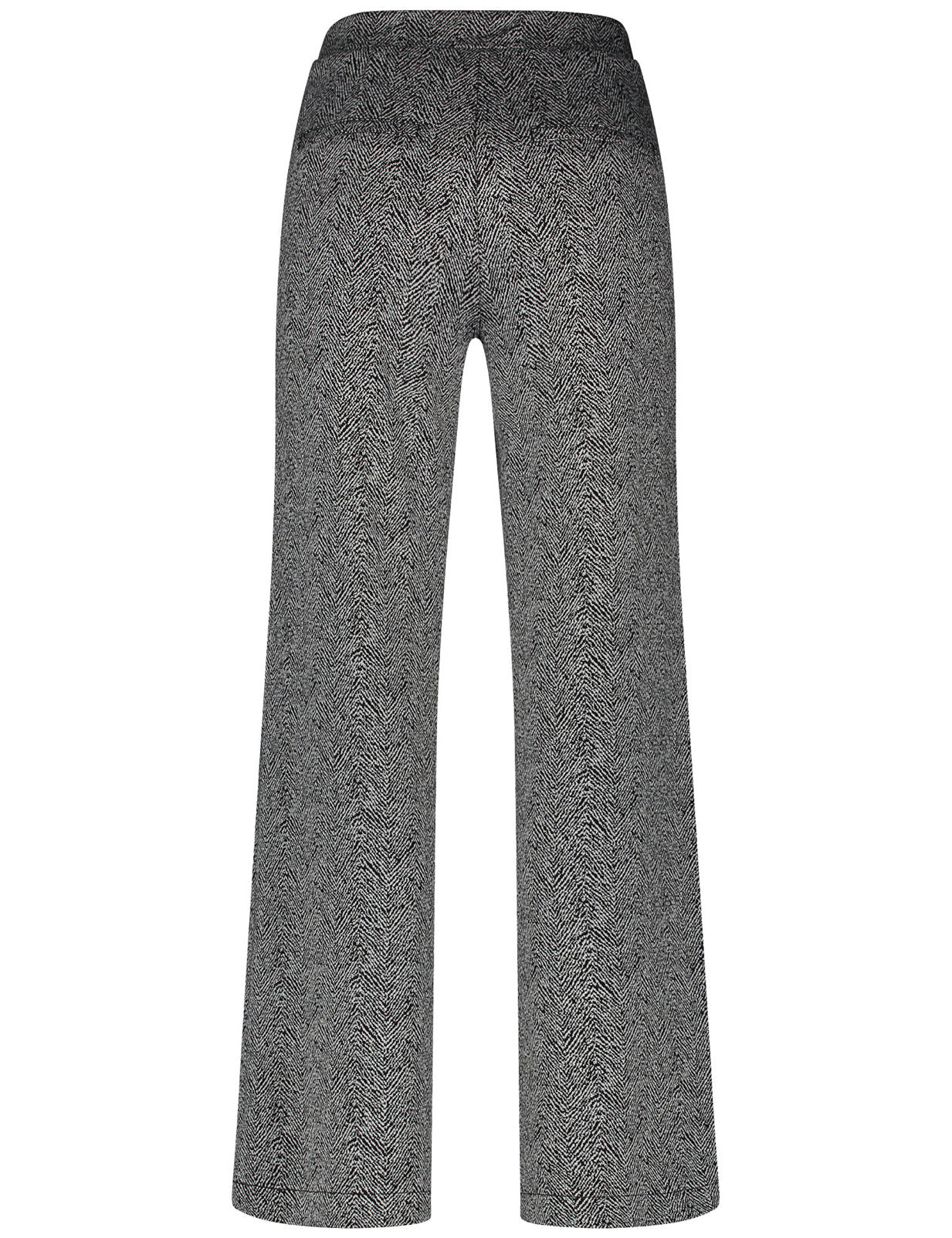 Pull-On Trousers With A Wide Leg And A Fine Houndstooth Pattern_122085-66281_1090_03