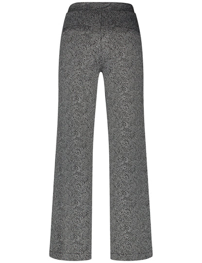 Pull-On Trousers With A Wide Leg And A Fine Houndstooth Pattern_122085-66281_1090_03