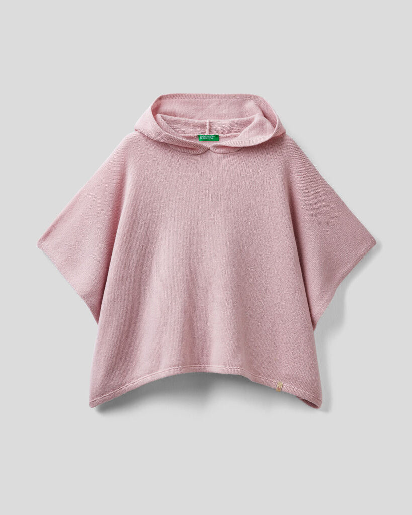Pink Cape With Hood Benetton
