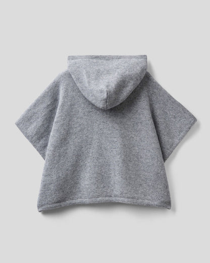 Light Grey Cape With Hood Benetton