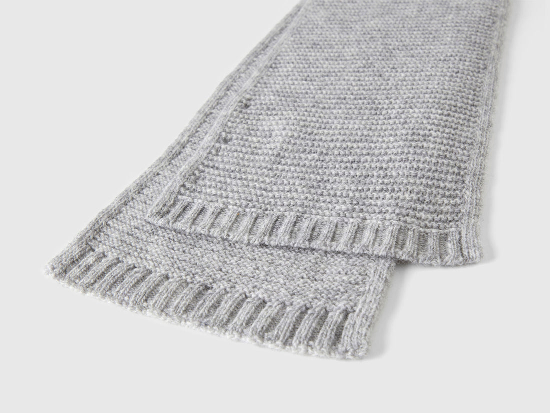 Knit Scarf In Stretch Wool Blend