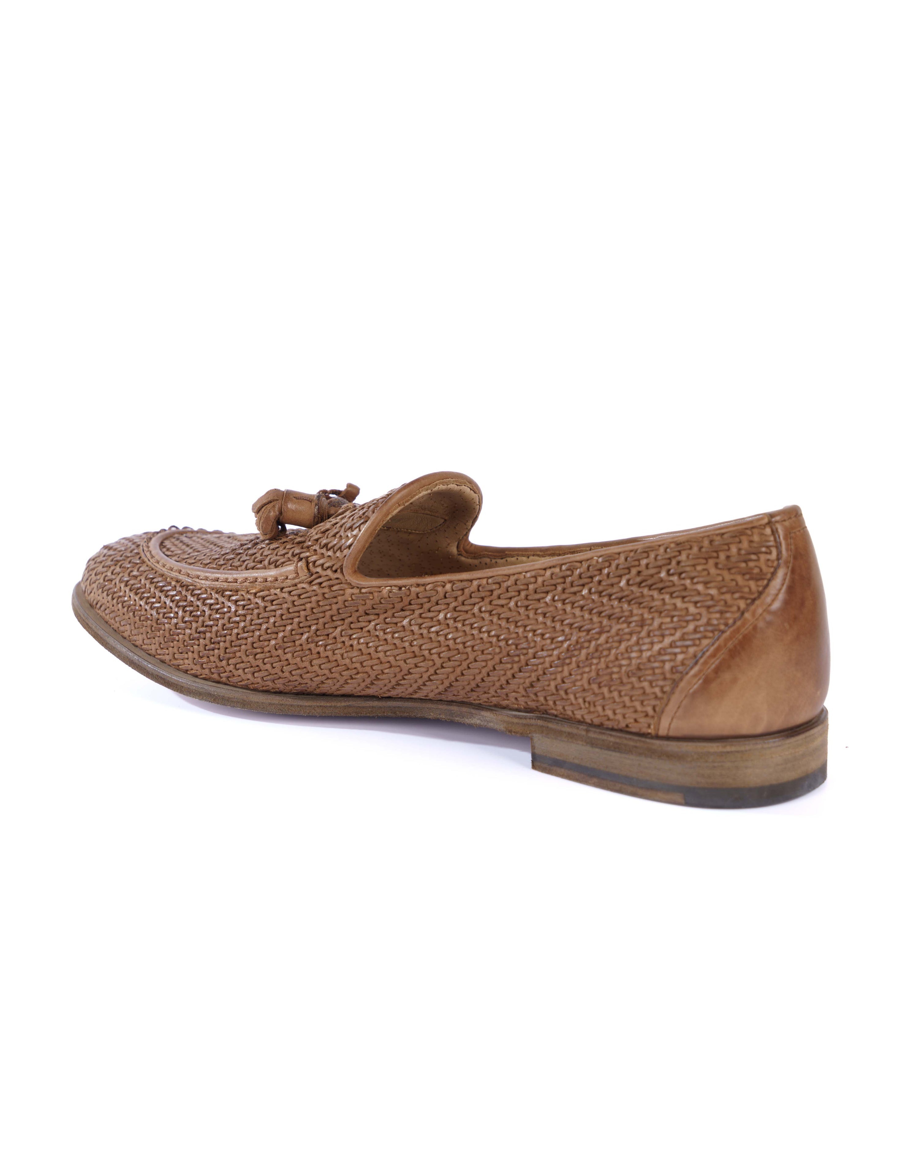 Brown Loafer Shoes - BEVAVA