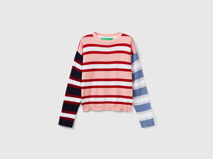 Striped Sweater In Pure Cotton_1298E1069_03Z_04