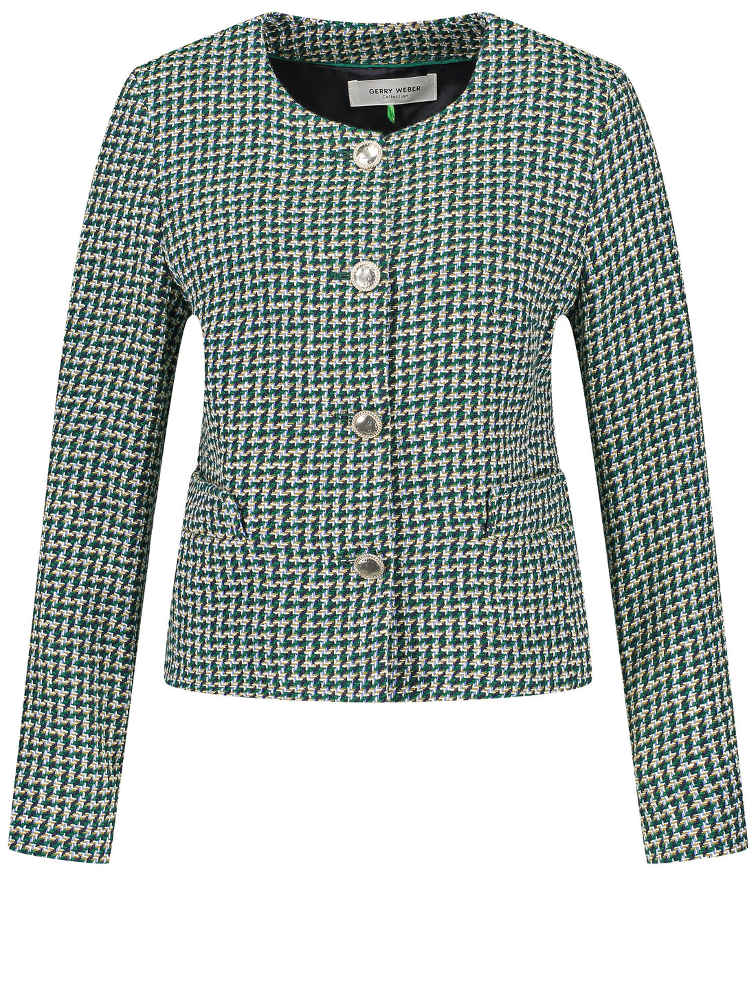Blazer Jacket With A Houndstooth Pattern