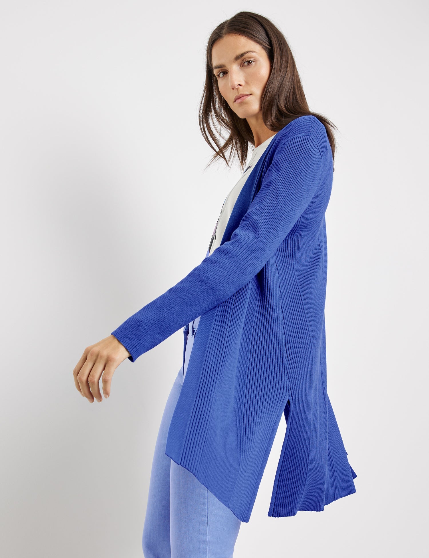 Open-Fronted Rib Knit Cardigan Gerry Weber