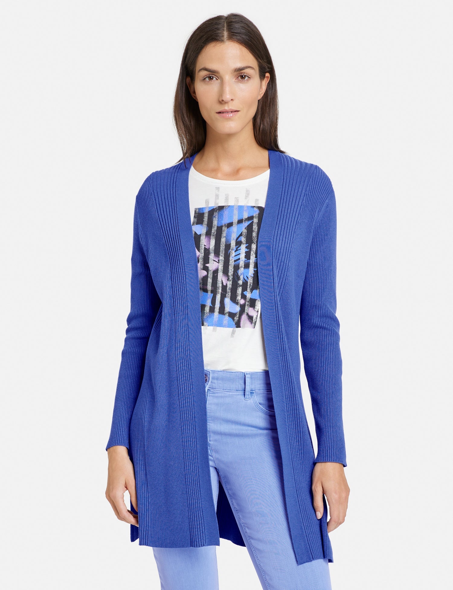 Open-Fronted Rib Knit Cardigan Gerry Weber