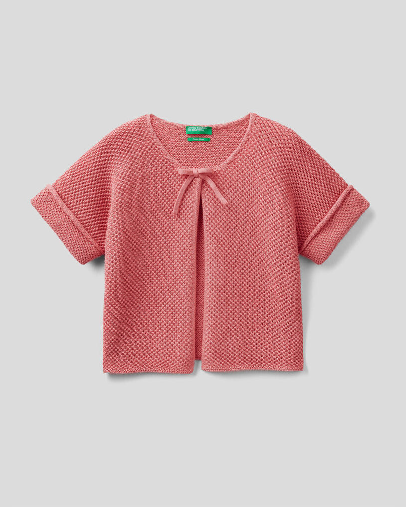 Pink Buttoned Sweater H/S
