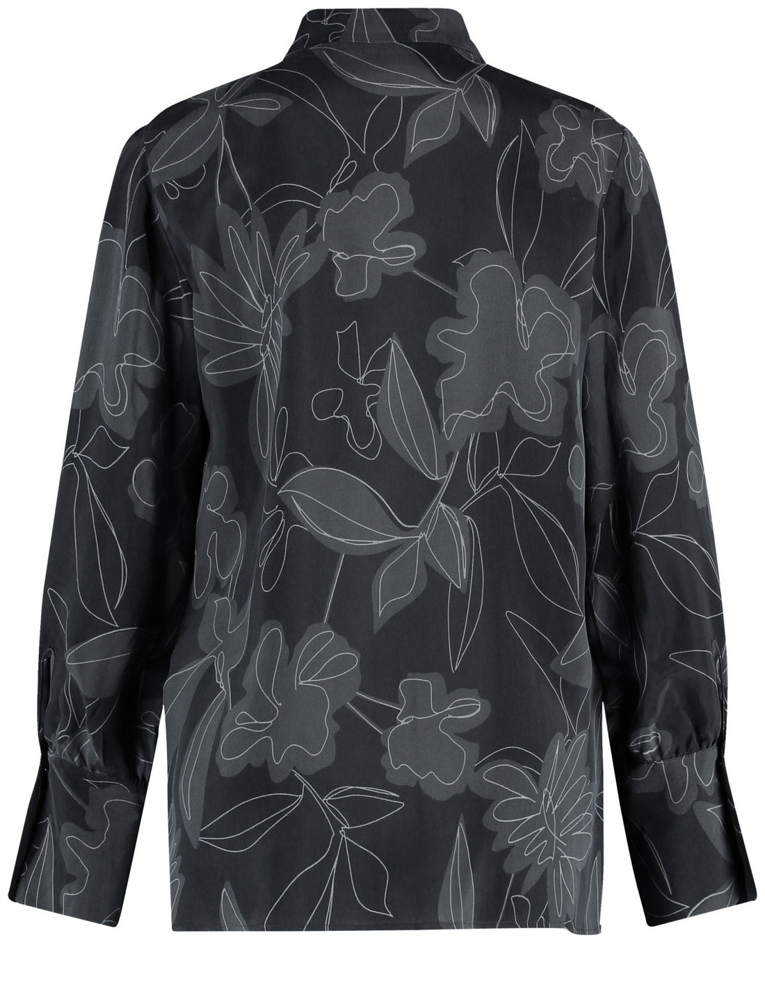 Long Sleeve Blouse With A Floral Pattern And Hem Slits_160062-66452_1039_02