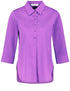 Purple 3-4 Sleeve Button Down Shirt _160065-66401_30904_01