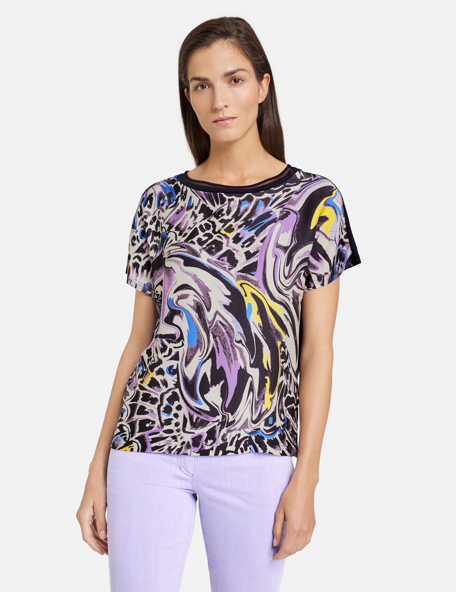 Blouse Top With A Front Print
