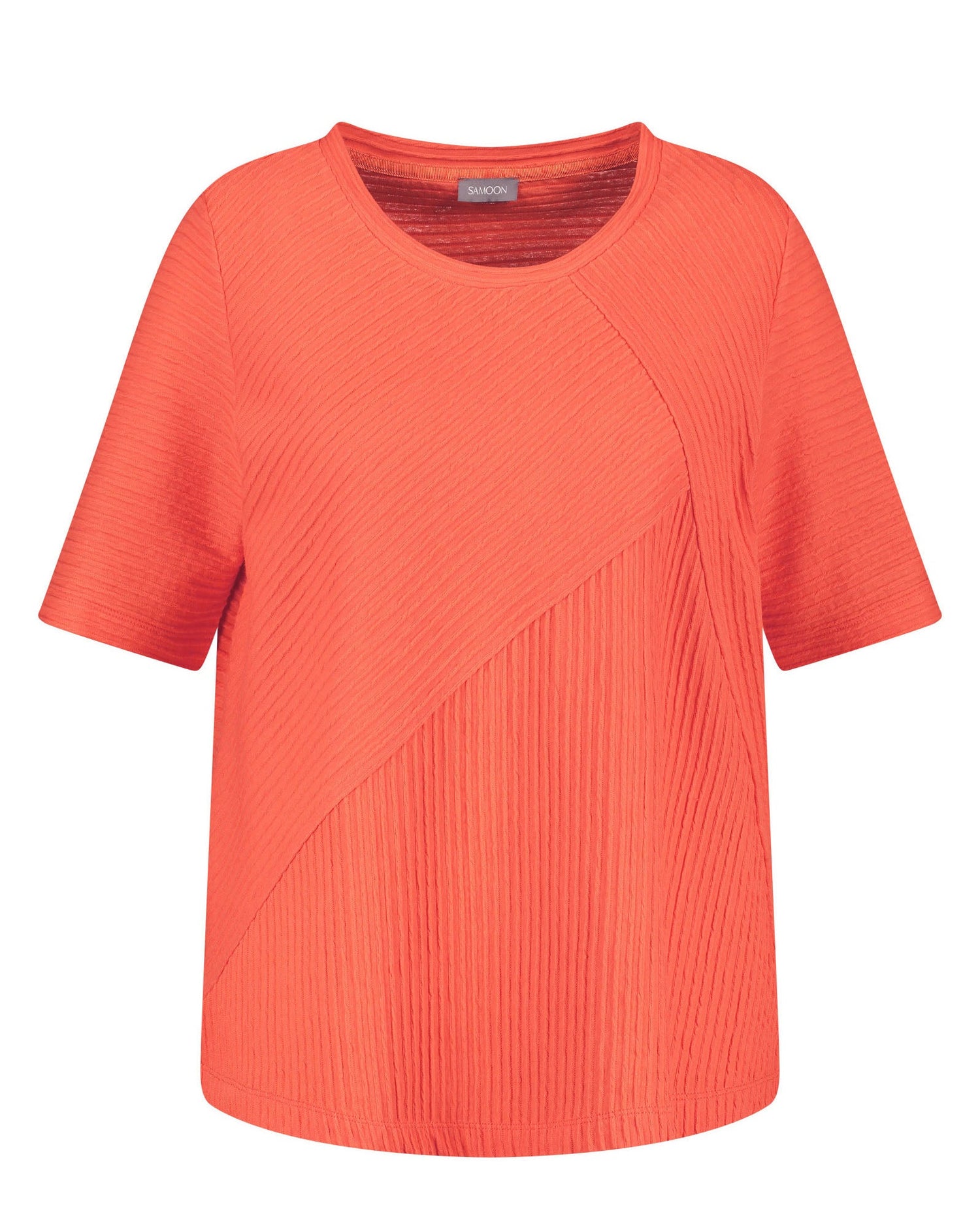 Coral Textured Jersey T-Shirt Samoon