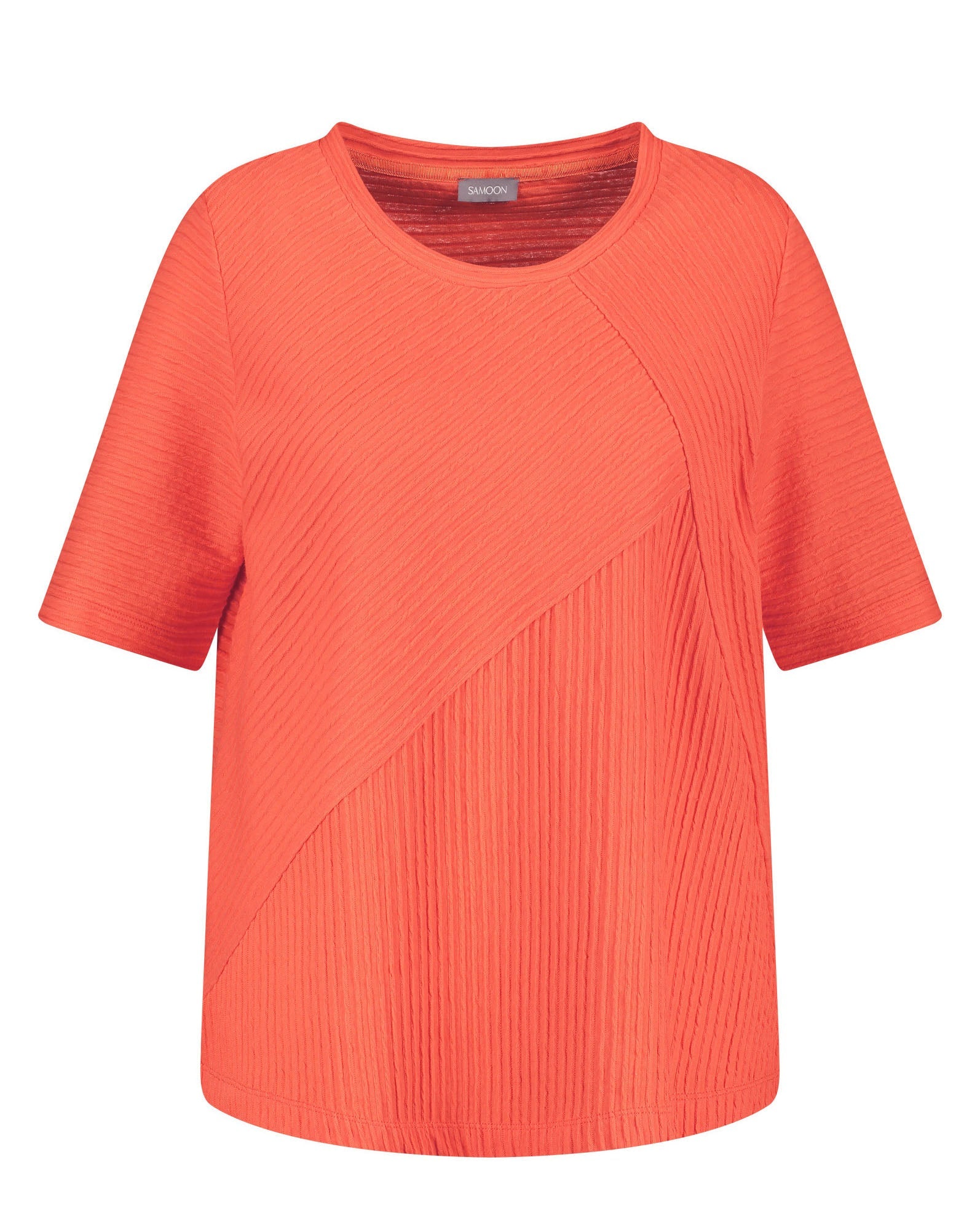 Coral Textured Jersey T-Shirt Samoon