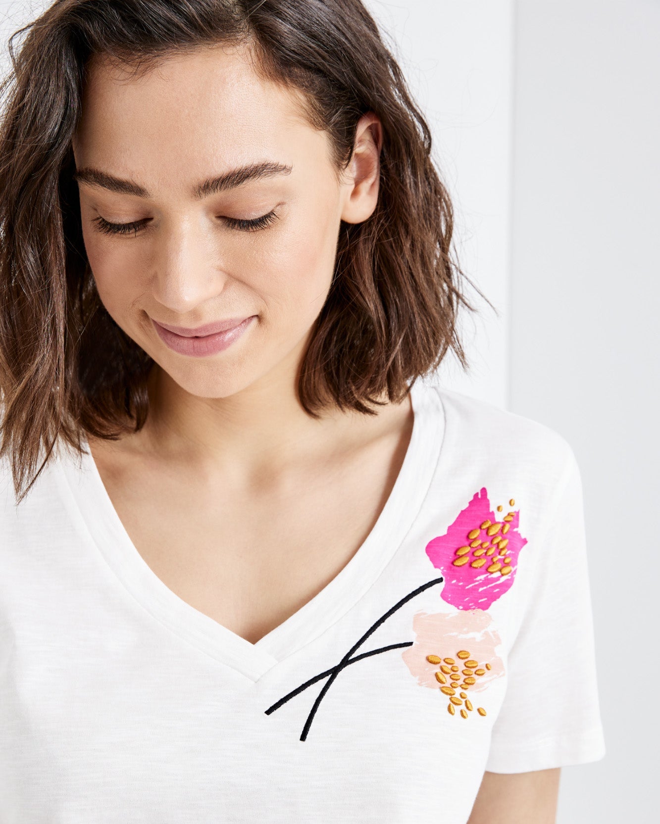 White T-Shirt 1/2 Sleeve Taifun