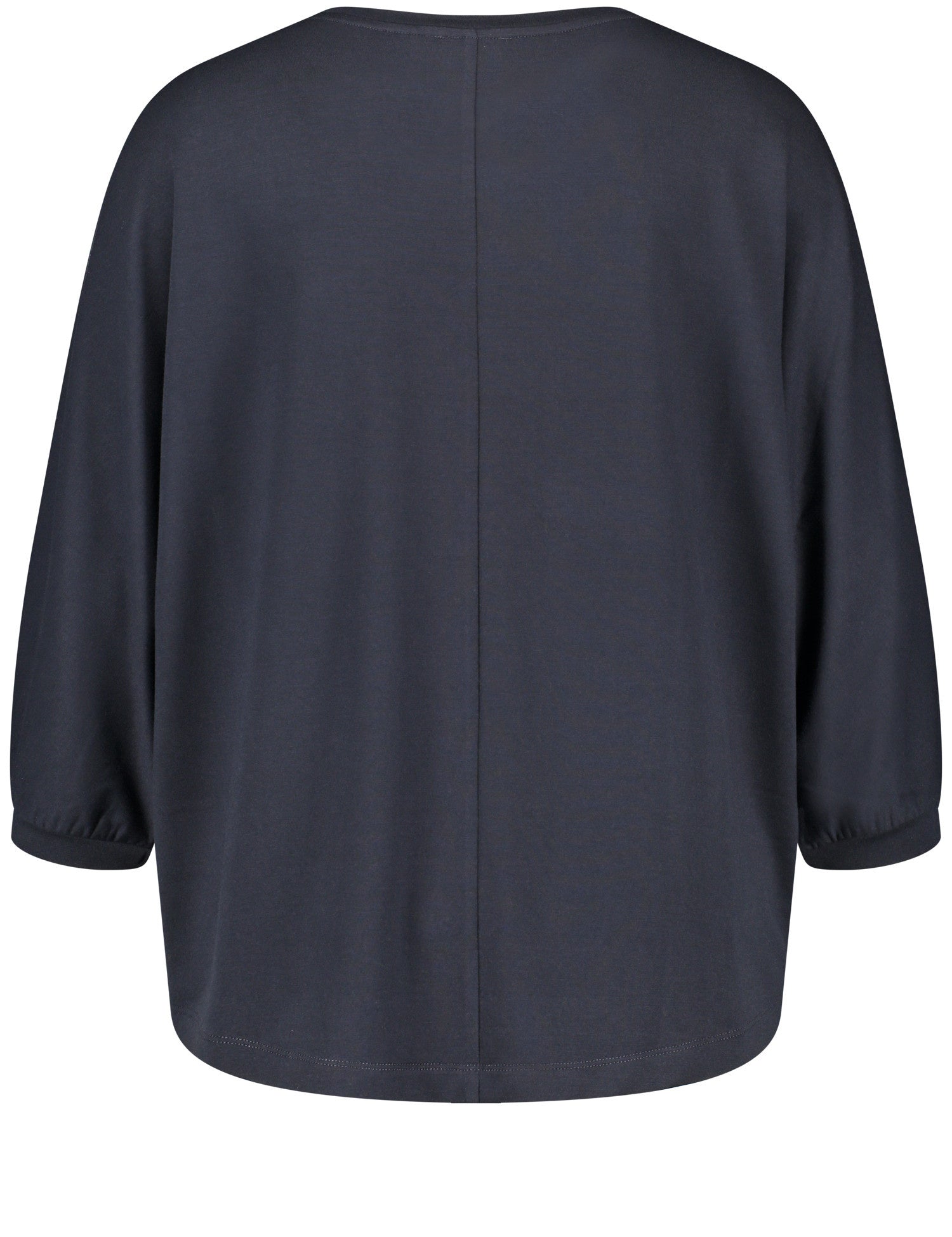 Dark Blue 3/4 Sleeve Oversized Shirt Samoon