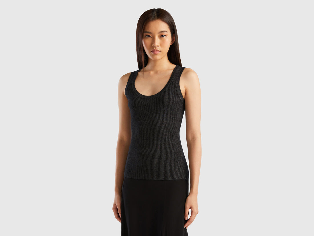 Ribbed Tank Top With Lurex_1MEBDH00G_700_01
