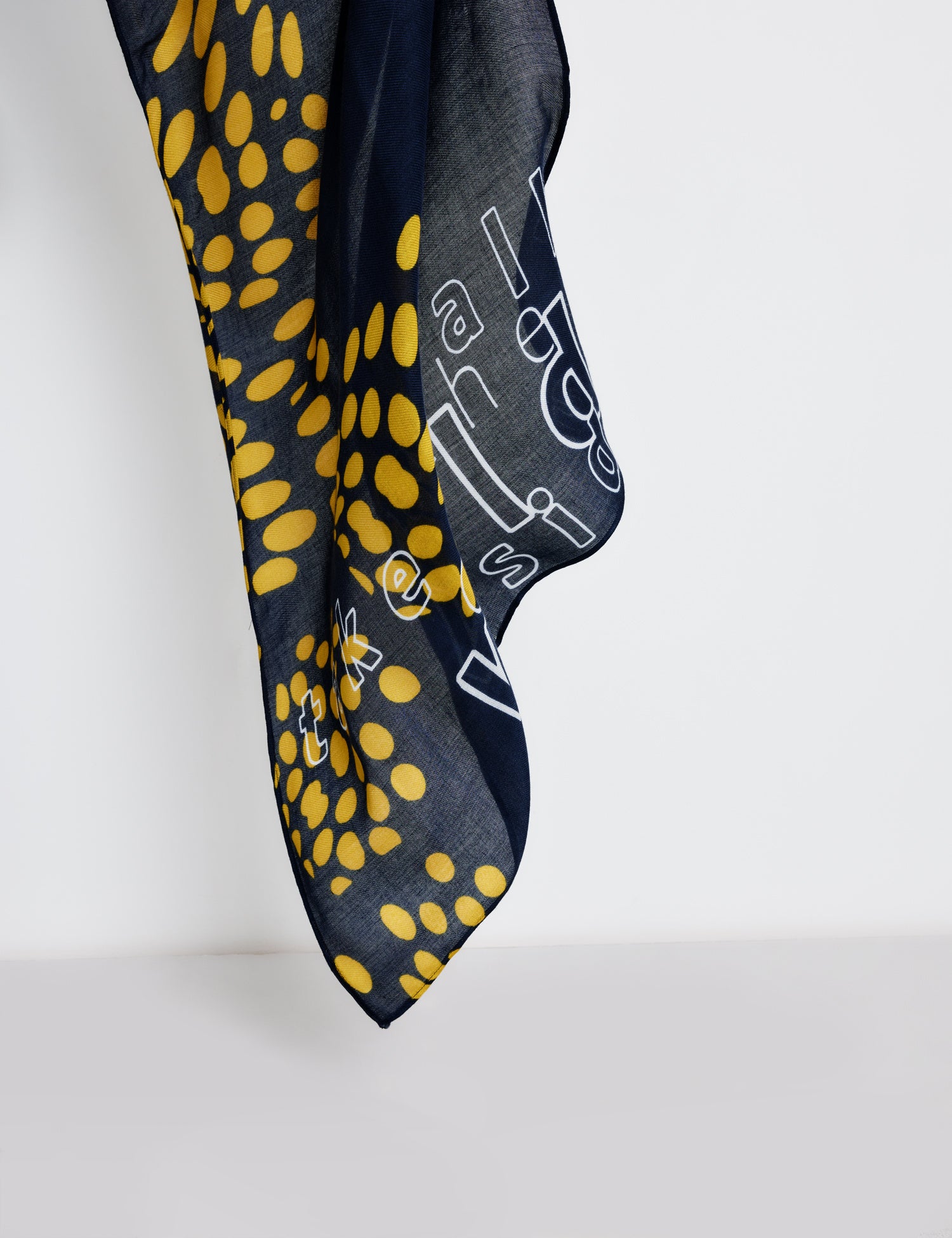 Scarf With Printed Lettering