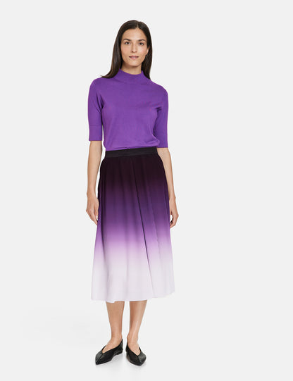 Pleated Skirt With Colour Gradiation And Elasticated Waistband_07