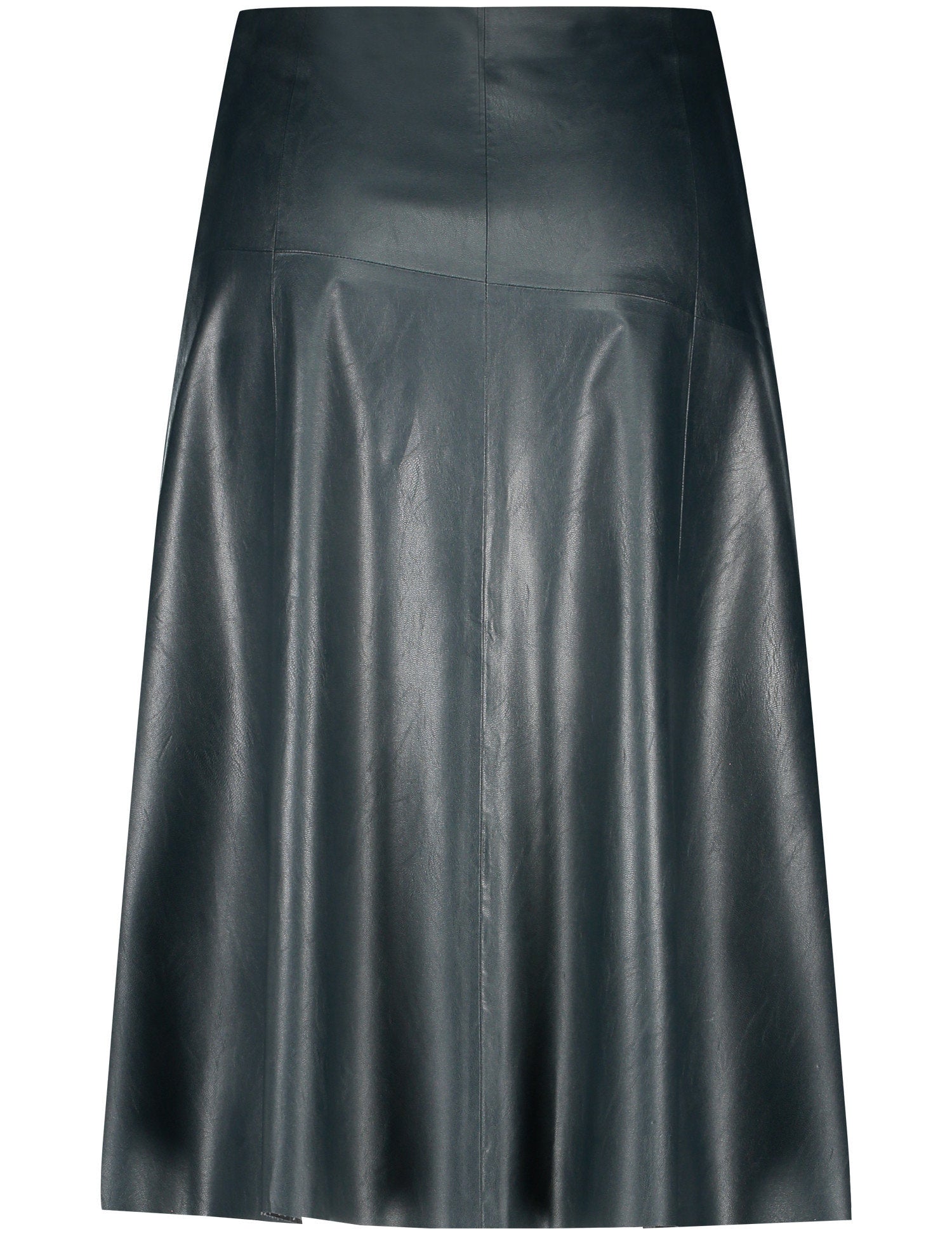 Slightly Flared Faux Leather Skirt_210020-31223_50939_03