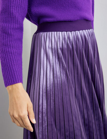 Pleated Skirt With A Subtle Shimmer And An Elasticated Waistband_210036-31531_30909_04