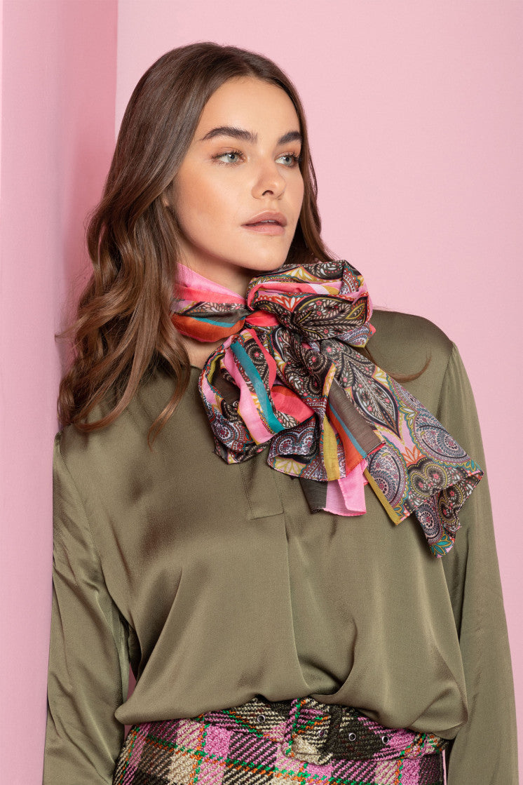 Wild Rose Satin Blouse