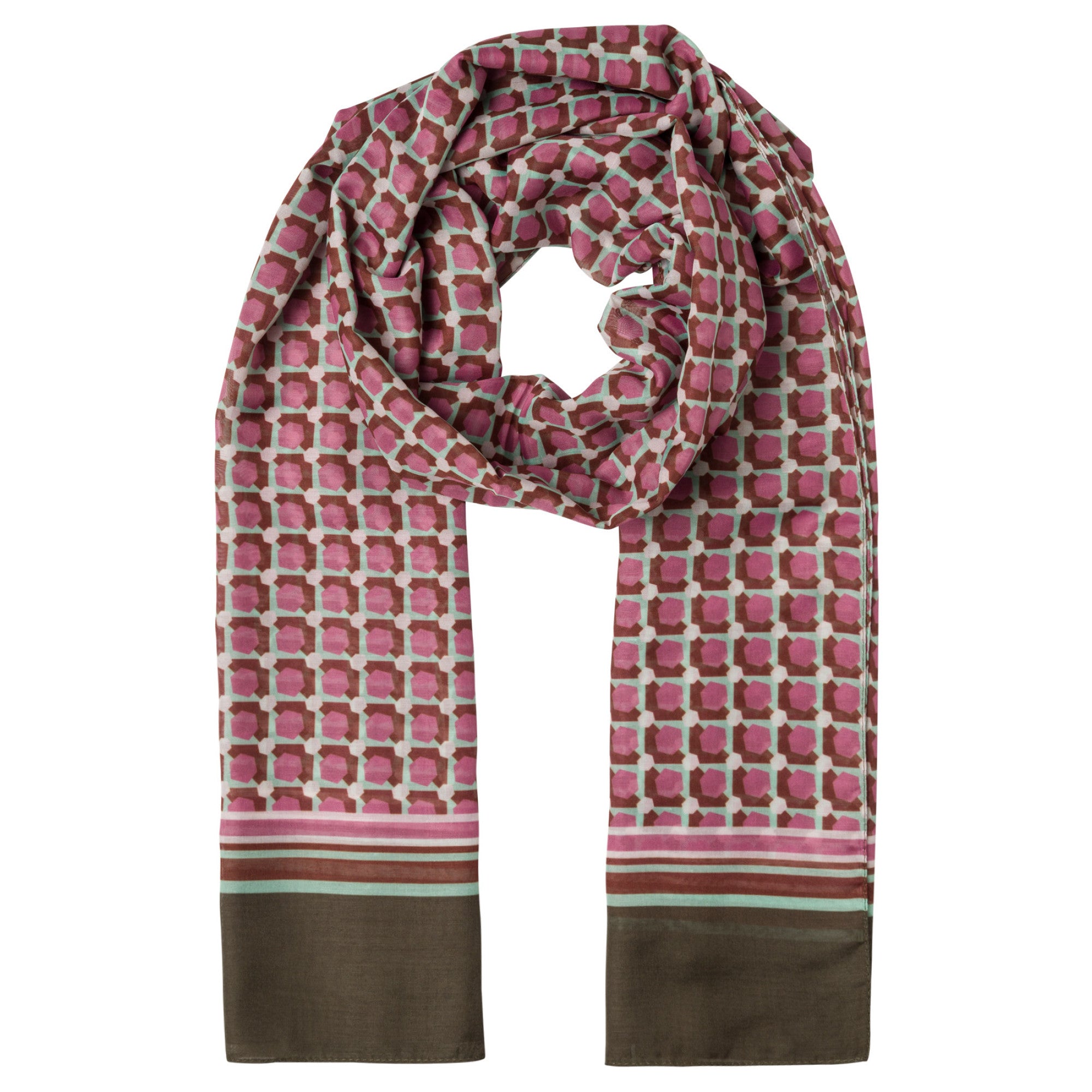 Pink Print Scarf