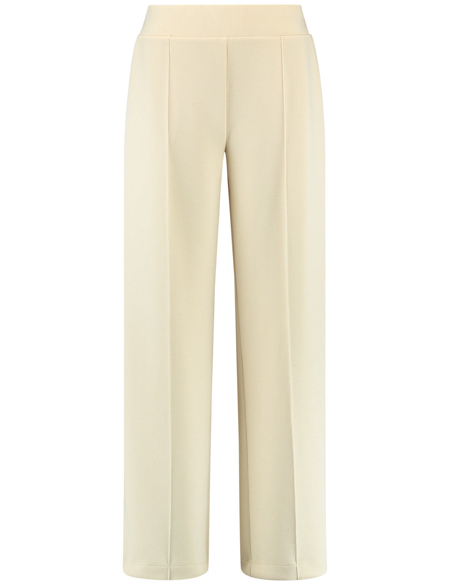 Comfortable Fit Wide Cloth Trousers With Vertical Pintucks_222188-44020_90138_01
