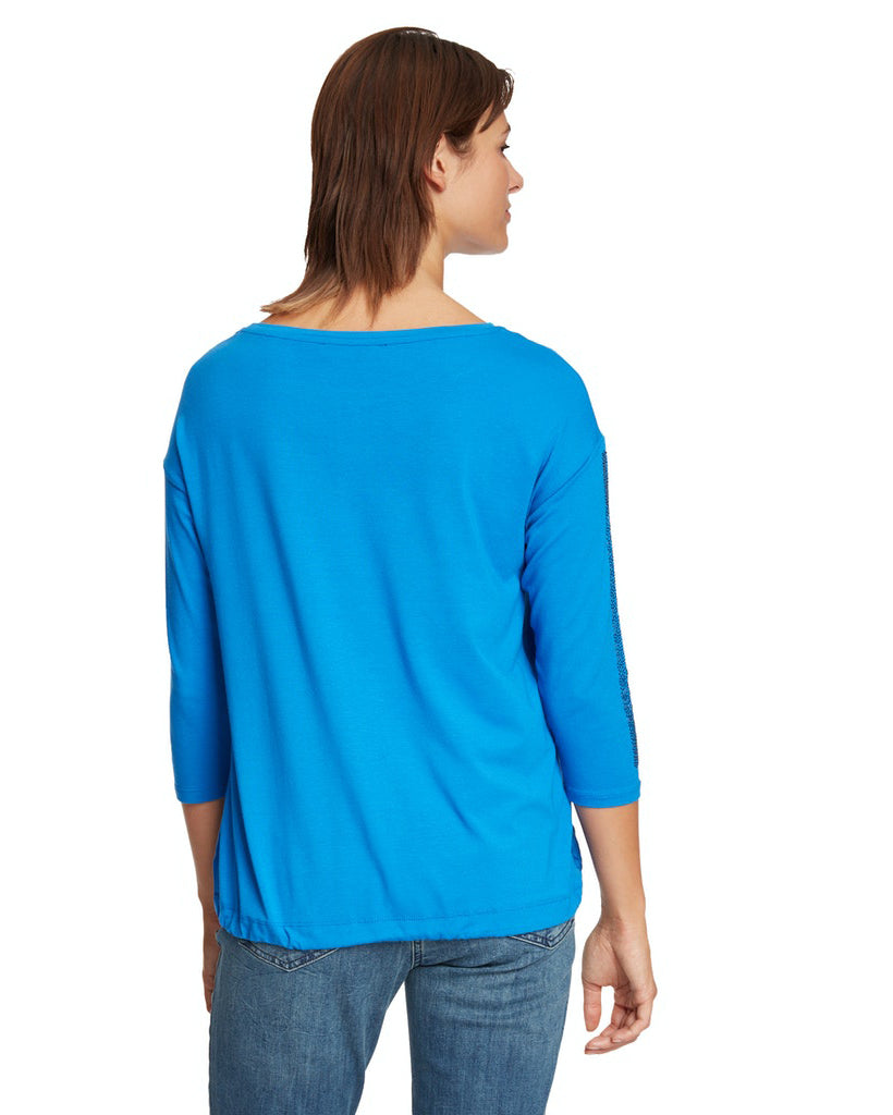 Middle Blue Shirt Short 3/4 Sleeve