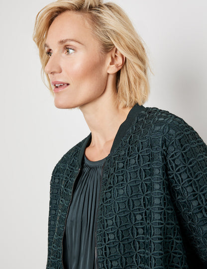 Bomber Jacket With Delicate Broderie Anglaise_230053-31237_50939_04